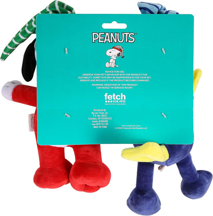 "Peanuts Holiday Plush Dog Toys Set – Snoopy & Woodstock 9" Stuffed Animal Squeaky Toys for Dogs | Perfect for Holiday Slumber Parties, 2-Piece Set"