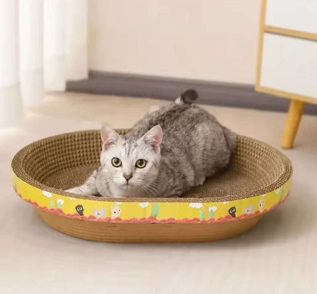 "Cat Scratching Board, Wear-Resistant Design"