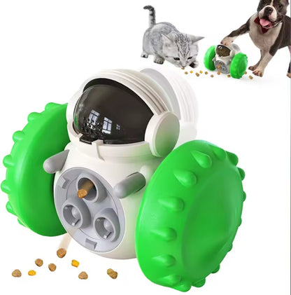 "Interactive Dog Treat Leaking Tumbler Toy - Slow Feeder for pets