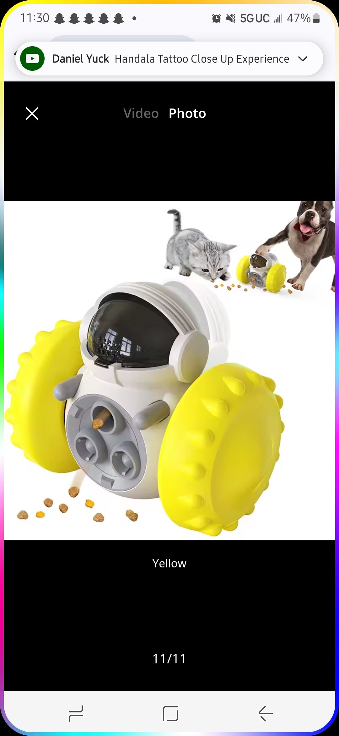 "Interactive Dog Treat Leaking Tumbler Toy - Slow Feeder for pets