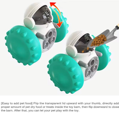 "Interactive Dog Treat Leaking Tumbler Toy - Slow Feeder for pets