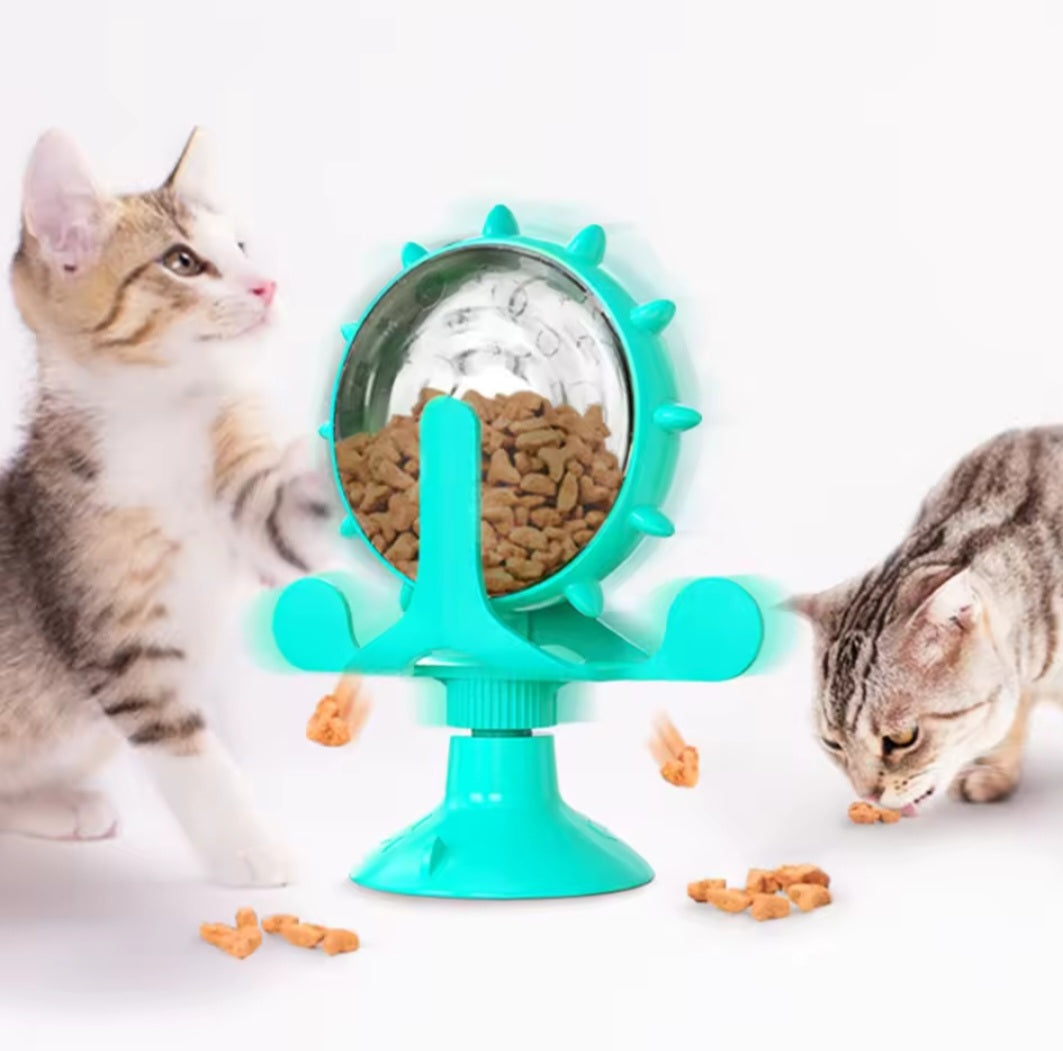 Interactive Rotatable Treat Dispenser for Cats & Small Dog