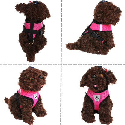 Reflective adjustable pet harness 