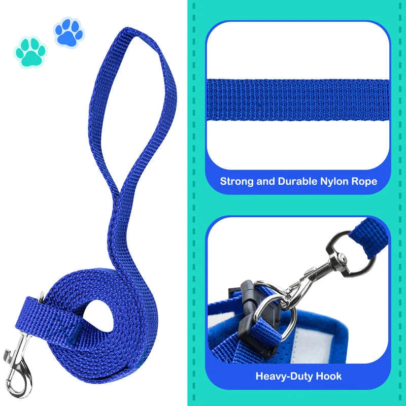 Reflective adjustable pet harness 