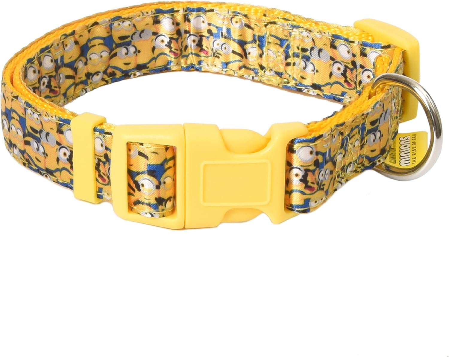 the Rise of Gru Large Dog Collar | Large Yellow Dog Collar More than a Minion | Dog Collar for Large Size Dogs with D-Ring, Cute Dog Apparel & Accessories for Pets