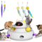 Ultimate 4-in-1 Interactive Cat Toy Set - Laser, Wand, Track Balls & Kicker for Endless Indoor Fun! Rechargeable & Rotating Design!